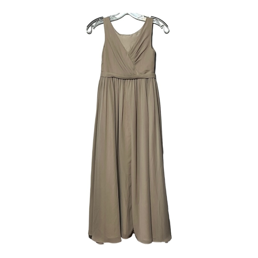 JJ’s House Jr. Bridesmaid's Dress Pleated Taupe XS